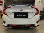 10th Gen Honda Civic FC Quad Exhaust Diffuser