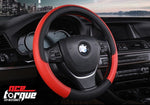 Checkered Series Bicast Leather Series Car Steering Wheel Cover