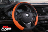 Checkered Series Bicast Leather Series Car Steering Wheel Cover